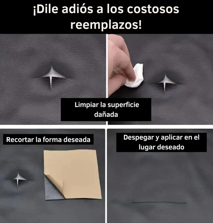 CUERO ADHESIVO PARA REPARACIONES 50X150CM.