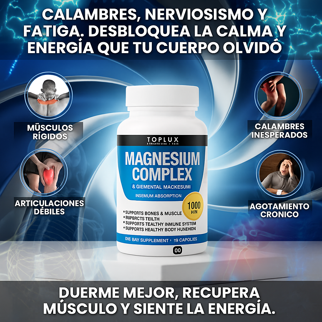 Magnesium-Complex 1000 mg – 90 cápsulas Original | Energía, descanso y recuperación